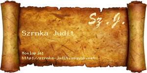 Szrnka Judit névjegykártya